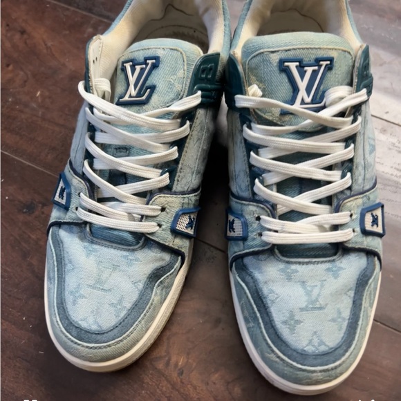 Louis Vuitton Men's Denim Blue Sneakers - Picture 5 of 5